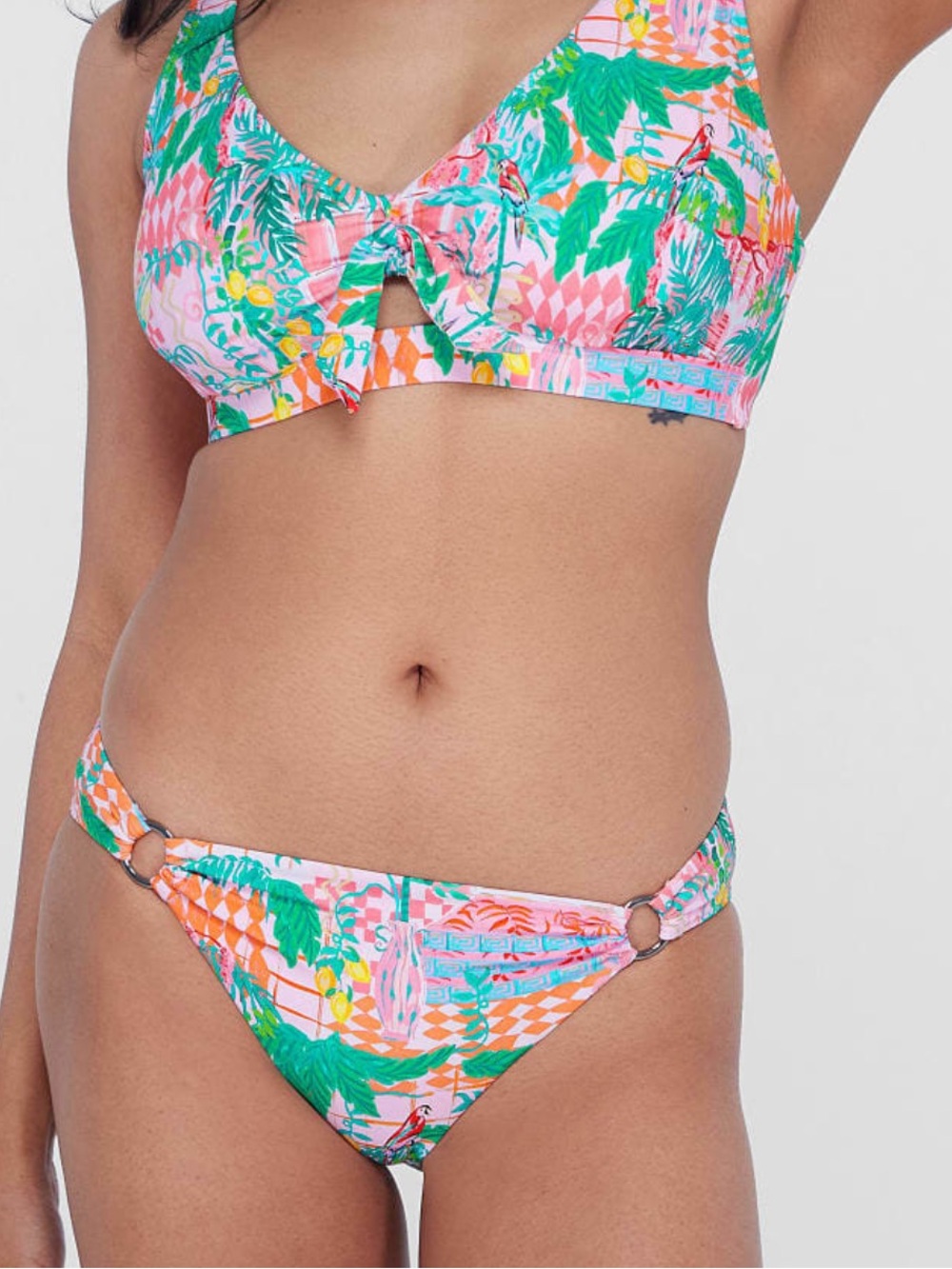 NWT Birdsong Ring-Side Hipster Bikini Bottom in Havana Print
